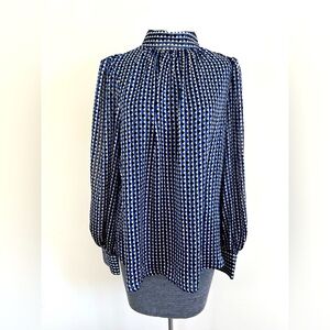 H&M Women’s Blouse Size Medium, Black and Blue